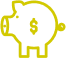 Executive Compensation Icon - Piggy bank with dollar sign